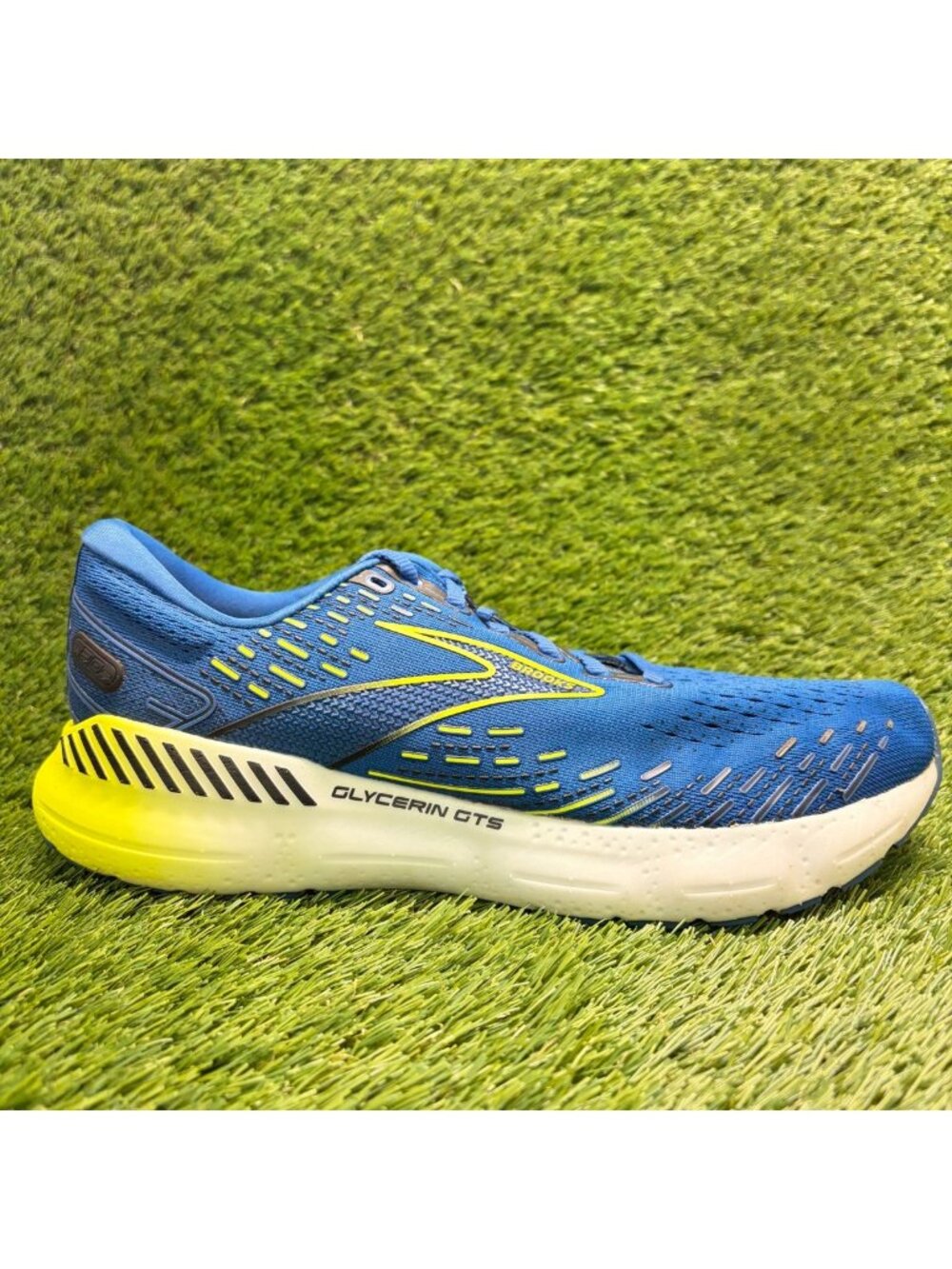 Brooks Glycerin GTS 20 Mens Size 10 Blue Athletic Running Walking Shoes Sneakers